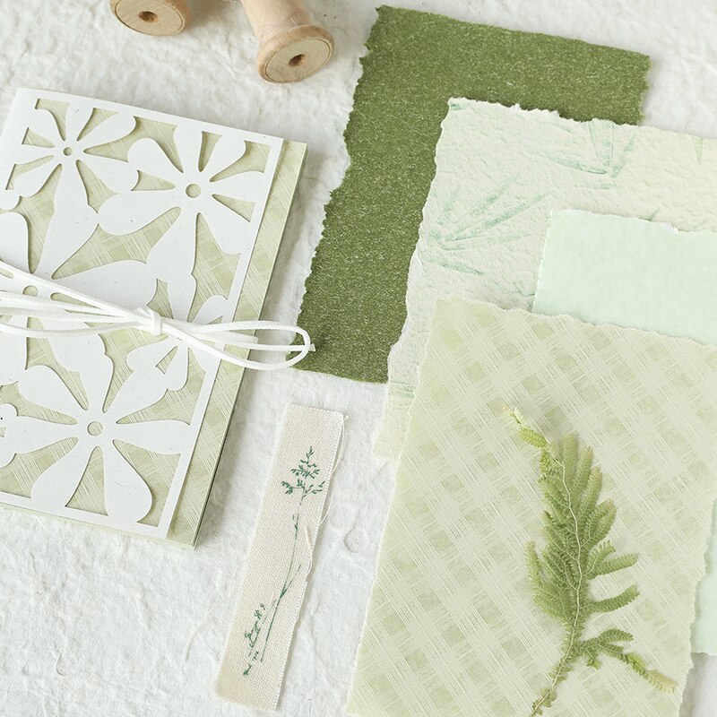 16 Pcs Texture Handmade Paper Material Junk Journal Paper-JournalTale