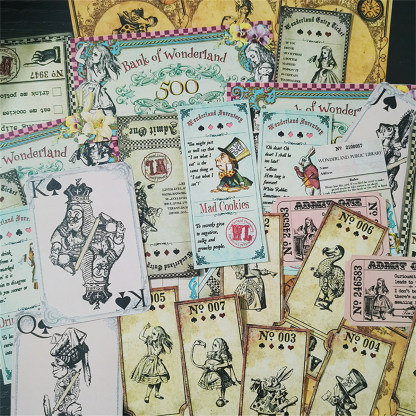 40pcs Alice Theme Stickers Bullet Journals-JournalTale