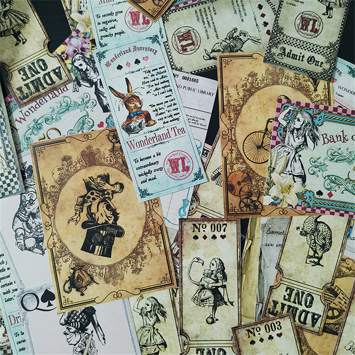 40pcs Alice Theme Stickers Bullet Journals-JournalTale