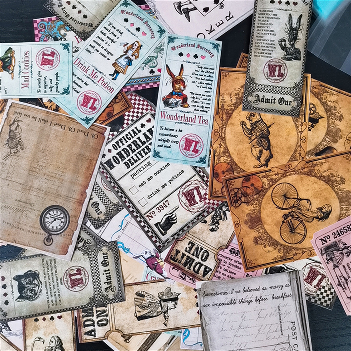 40pcs Alice Theme Stickers Bullet Journals-JournalTale