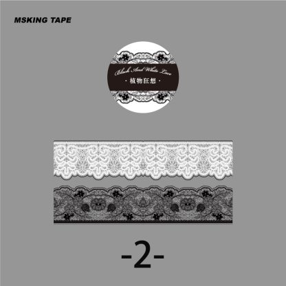 6 Style 200cm/roll Vintage Lace PET Tape-JournalTale