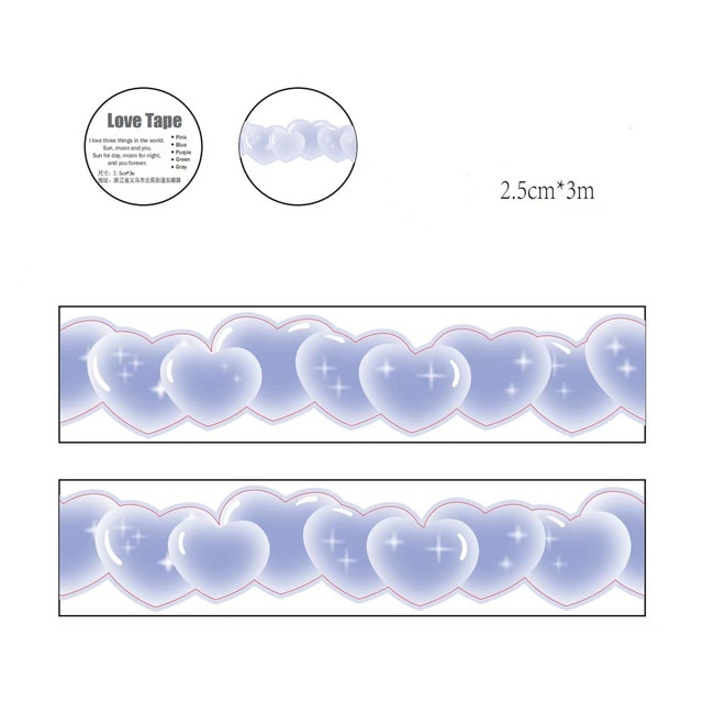 Love Heart Special Landscaping Washi Tape-JournalTale