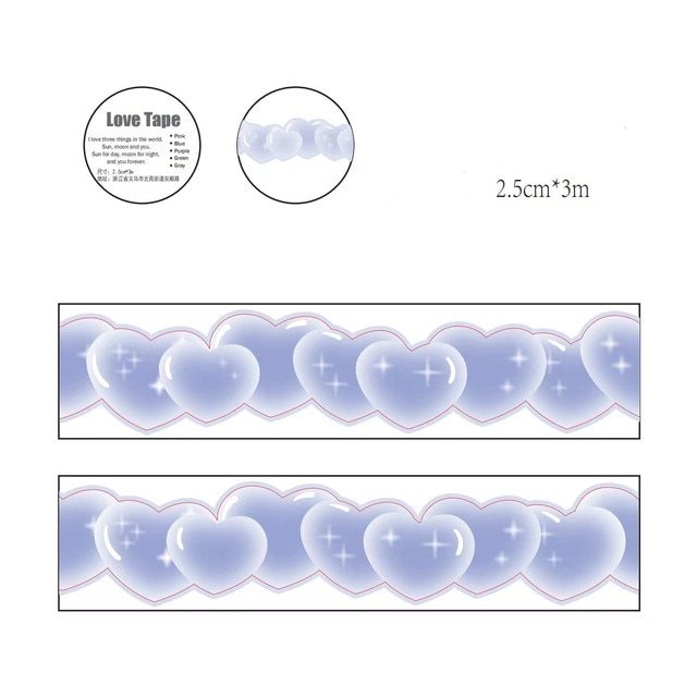 Love Heart Special Landscaping Washi Tape-JournalTale