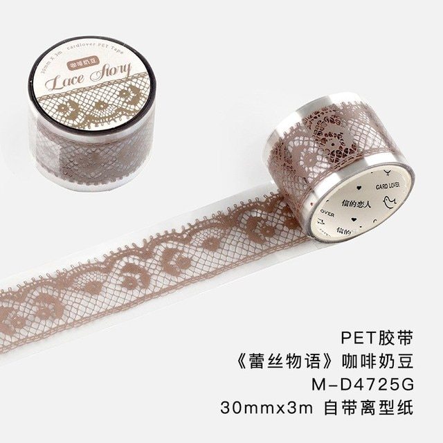 Washi Tape Lace Pattern Self-Adhesive Tape-JournalTale