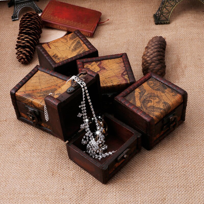 1Pcs Mini Wooden Storage Box Case Jewellery Cufflinks-JournalTale