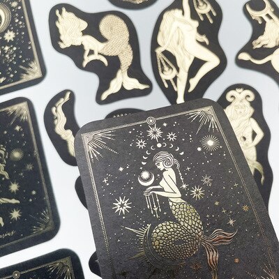 40pcs/pack Constellation Girl Journal Foil Paper Sticker-JournalTale