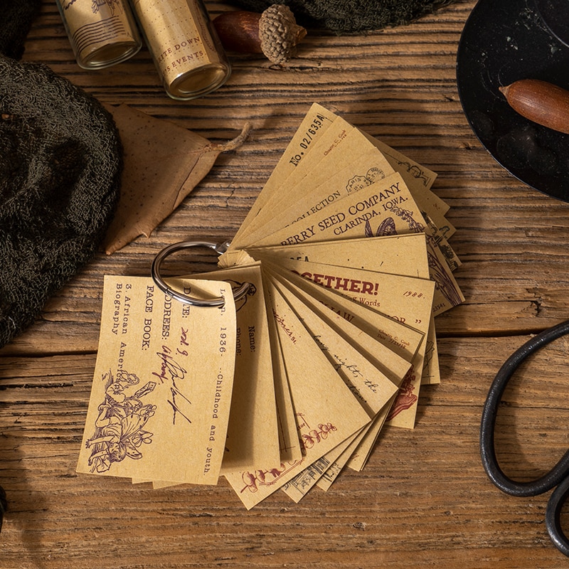 50pcs/pack Vintage Style Kraft Material Paper for Scrapbooking-JournalTale