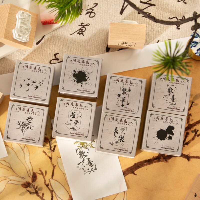 Wood Stamp Traditional Painting Stamp-JournalTale