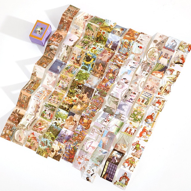 100pcs Vintage Textured Paper Material Paper-JournalTale