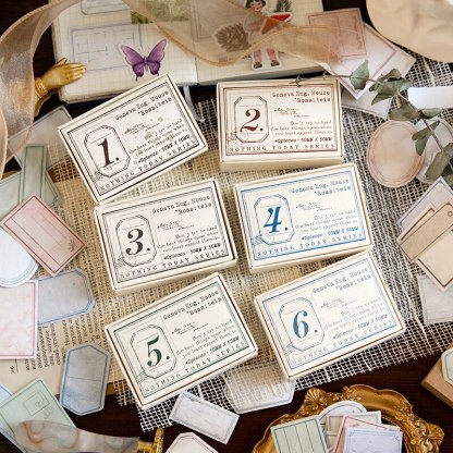 40pcs/pack Nothing Today Retro Tickets Decorative Stickers-JournalTale
