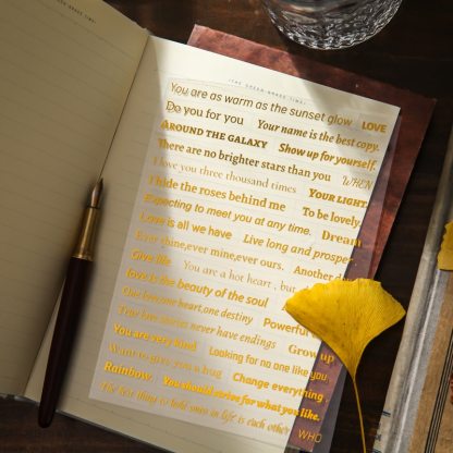 2 Sheets Galaxy Notes Series Vintage English Sticker-JournalTale