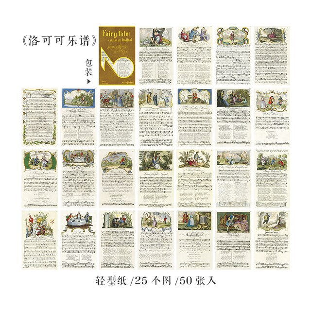 50pcs/lot Memo Pads Material Paper fairy Scrapbooking-JournalTale