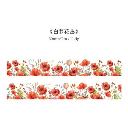 30mm/50mm*2m Vintage Plant Flowers Washi Tapes-JournalTale