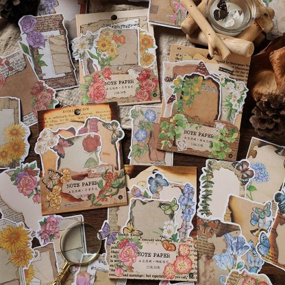 30 pcs Vintage Plant Flower material paper Set Decorative-JournalTale