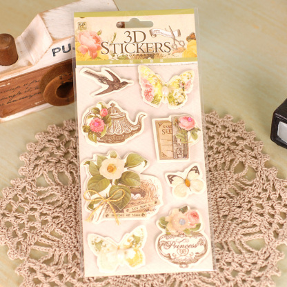 12patterns 3D Scrapbooking High Quality Paper Stickers-JournalTale