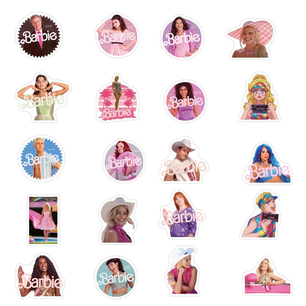 50pcs Movie Barbie Personality Decoration DIY F Waterproof Sticker-JournalTale