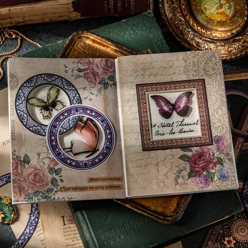 30 pcs Vintage INS tearable Hollow frame Diy Diary Album-JournalTale