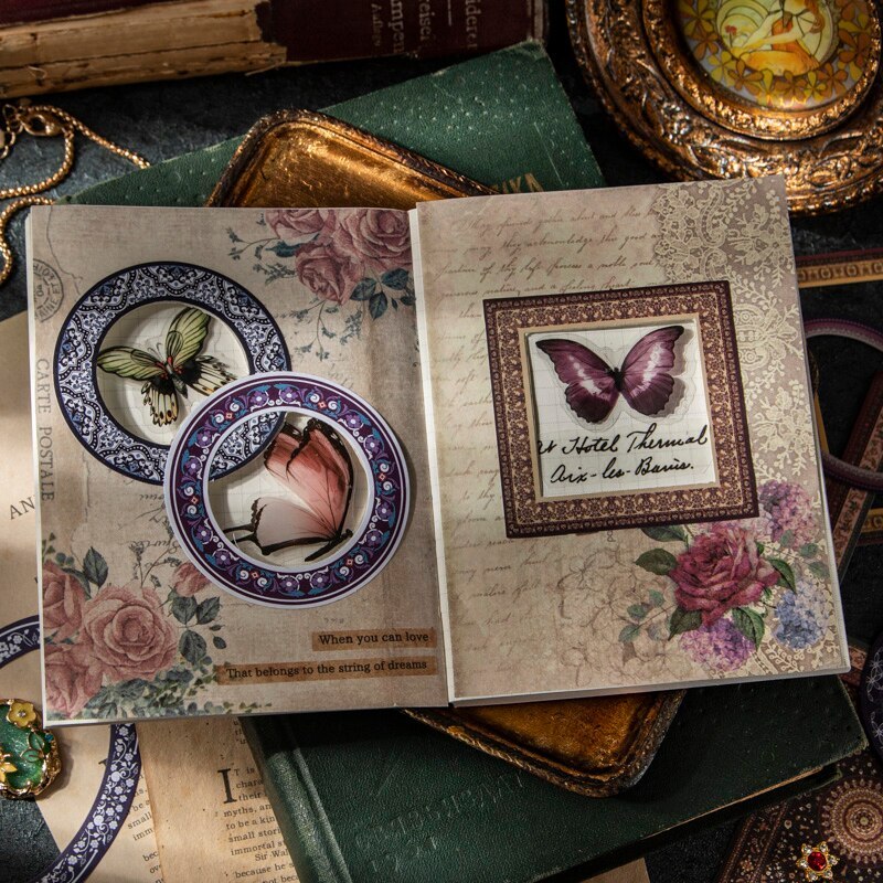 30 pcs Vintage INS tearable Hollow frame Diy Diary Album-JournalTale