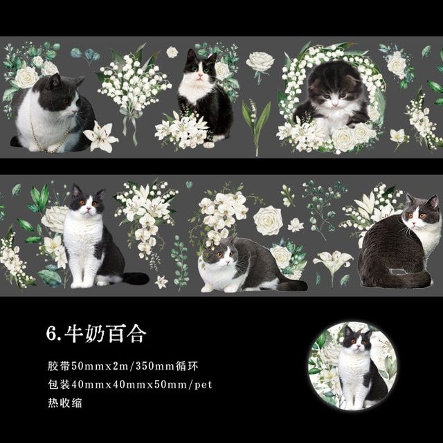 1pcs/1lot Decorative Adhesive Tapes Cat Tape-JournalTale