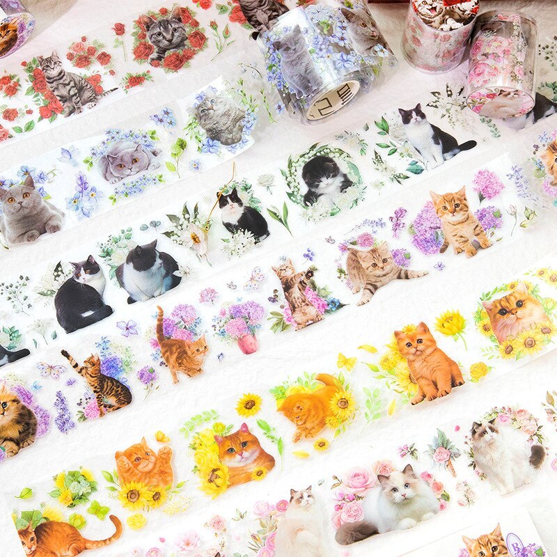 1pcs/1lot Decorative Adhesive Tapes Cat Tape-JournalTale