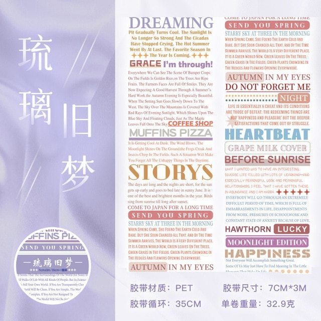 1pcs/1lot Decorative Adhesive tapes Words Stickers-JournalTale