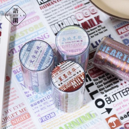 1pcs/1lot Decorative Adhesive tapes Words Stickers-JournalTale