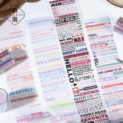 1pcs/1lot Decorative Adhesive tapes Words Stickers-JournalTale