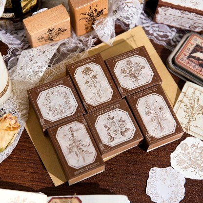 1pcs/1set Vintage Wooden Stamp DIY Mountain and Wilderness Stamp-JournalTale