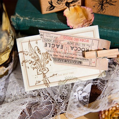 1pcs/1set Vintage Wooden Stamp DIY Mountain and Wilderness Stamp-JournalTale