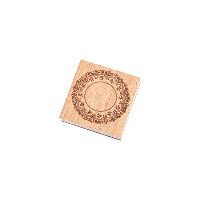 1pcs Vintage Wooden Stamp DIY Lace hemline Wood Rubber Stamps-JournalTale