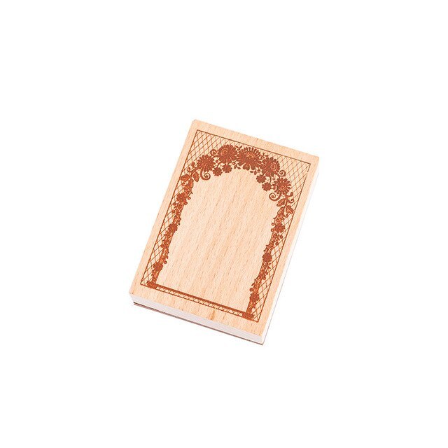 1pcs Vintage Wooden Stamp DIY Lace hemline Wood Rubber Stamps-JournalTale