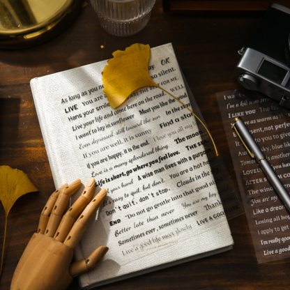 2 Sheets Galaxy Notes Series Vintage English Sticker-JournalTale