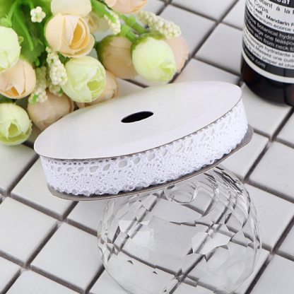 2 Yards Lace Self-adhesive Decoration Tape Sticker Cotton 1.5CM-JournalTale