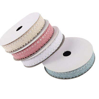 2 Yards Lace Self-adhesive Decoration Tape Sticker Cotton 1.5CM-JournalTale