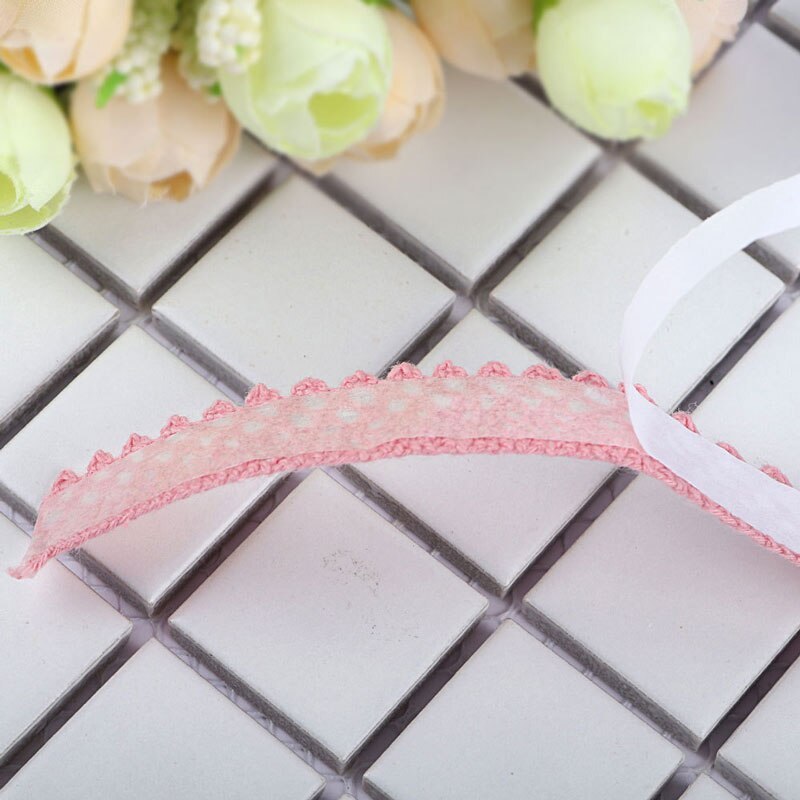 2 Yards Lace Self-adhesive Decoration Tape Sticker Cotton 1.5CM-JournalTale