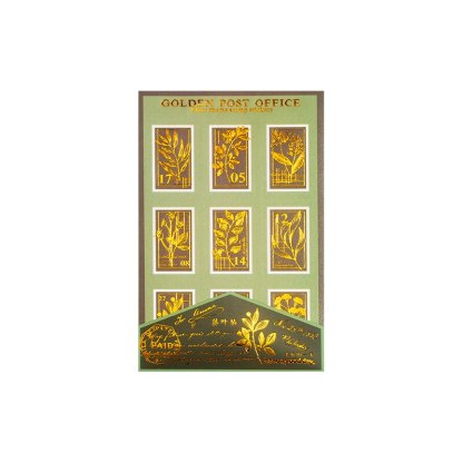 2 pcs Vintage stamp Style Flat sticker Decorative collage-JournalTale