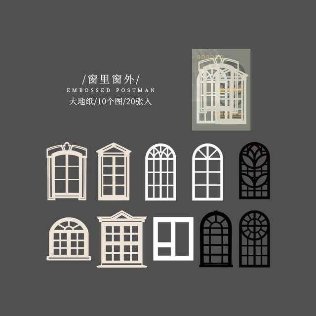 20 pcs Creativity Hollow out Decorative paper Diy collage-JournalTale
