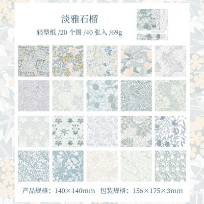40pcs/lot Memo Pads Material Paper Vintage Garden-JournalTale