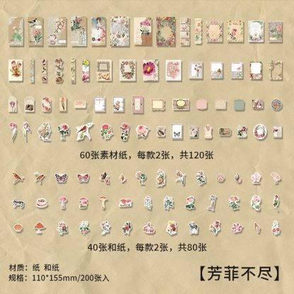 200pcs/lot Memo Pads Material Paper Junk Journal-JournalTale