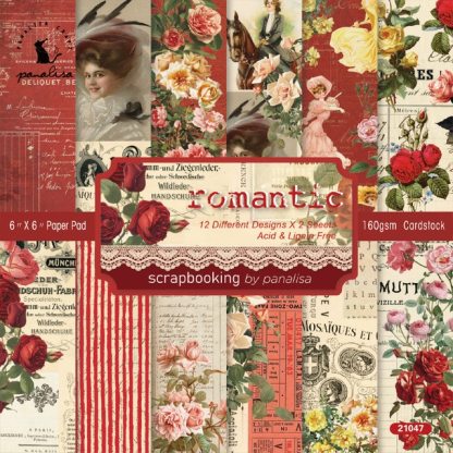 24 Sheet Vintage Flower Scrapbooking Material Paper-JournalTale