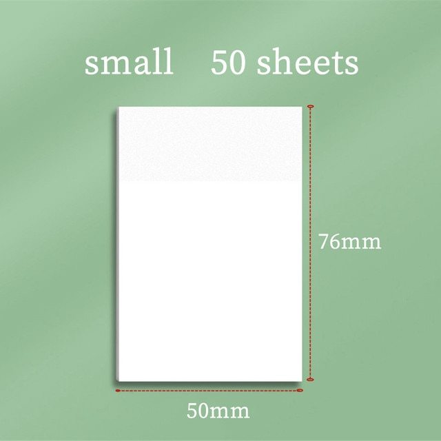 50 pieces of transparent stickers memo pad art paper poster-JournalTale