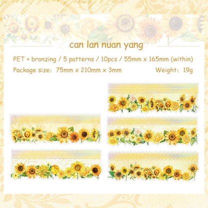 10 Sheets Lace Romance Series Flower Landscaping PET Sticker-JournalTale