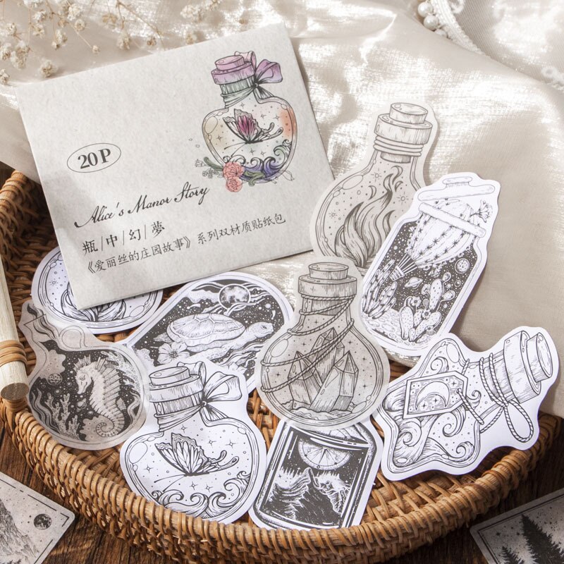 20pcs/1lot Scrapbook Sticker Alice-JournalTale