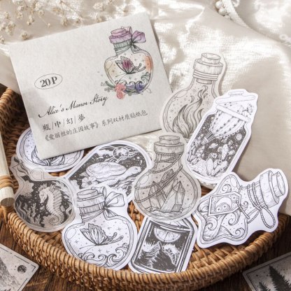 20pcs/1lot Scrapbook Sticker Alice-JournalTale