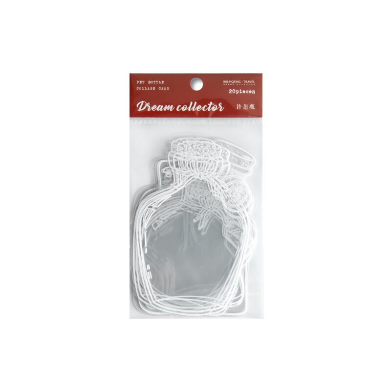 20pcs Transparency glass bottle PET Sticker Diy-JournalTale