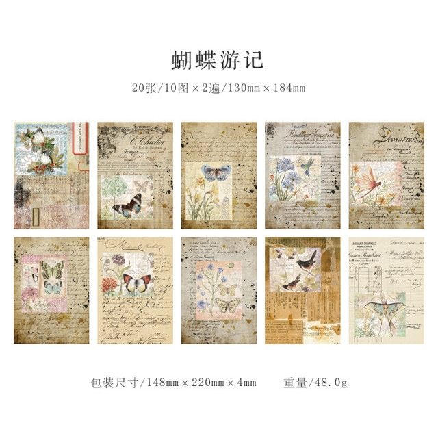 20pcs/lot Memo Pads Material Paper capsule Junk Journal-JournalTale