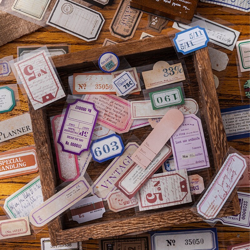 55mm*2m Vintage Letters Writable Tapes-JournalTale