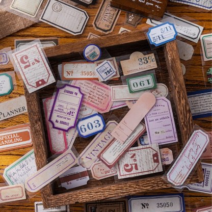 55mm*2m Vintage Letters Writable Tapes-JournalTale