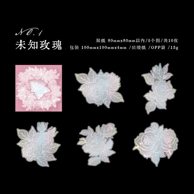 10pcs/1lot Imagine the Language of Flowers Sticker-JournalTale