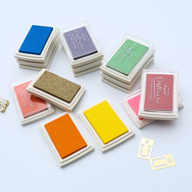 1pc 15 Colors Ink Pad Oil Planner Scrapbooking Silicone Stamp-JournalTale
